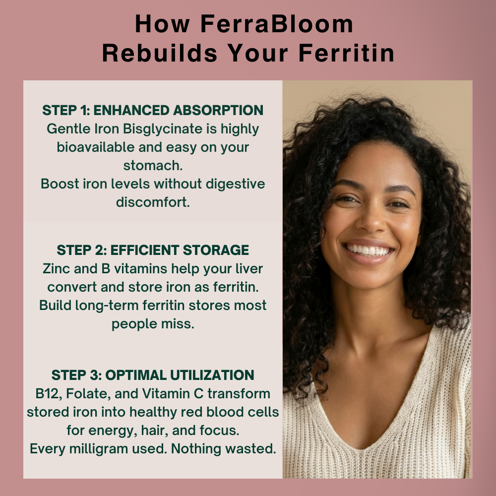 FerraBloom — Iron & Ferritin Support for Hair Loss & Fatigue